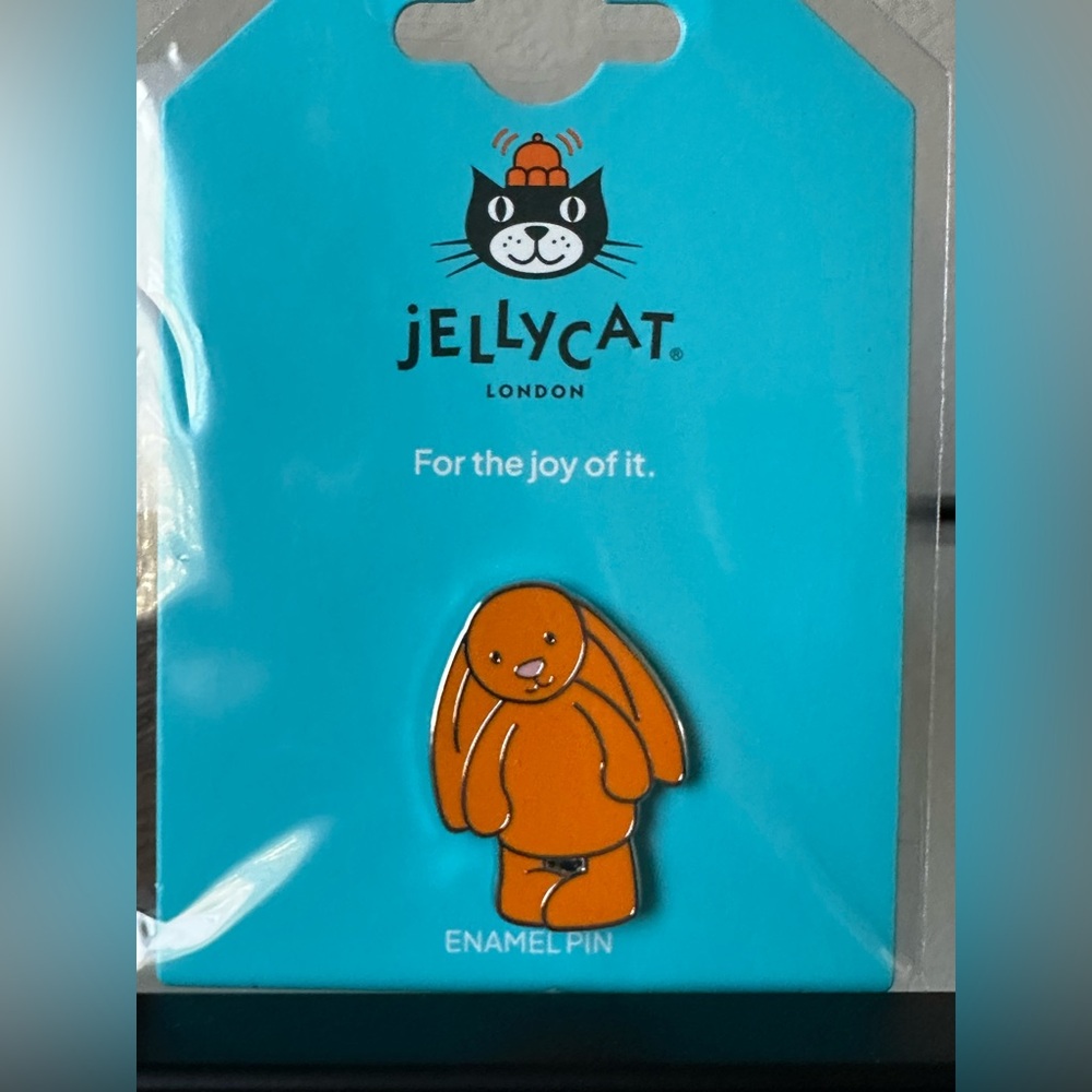 Jellycat Orange Bashful Bunny Enamel Pin